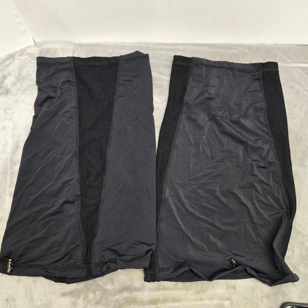 Esran 2-Pack Cooling Neck Gaiter Black Mesh Sports Outdoor Adjustable Drawstring